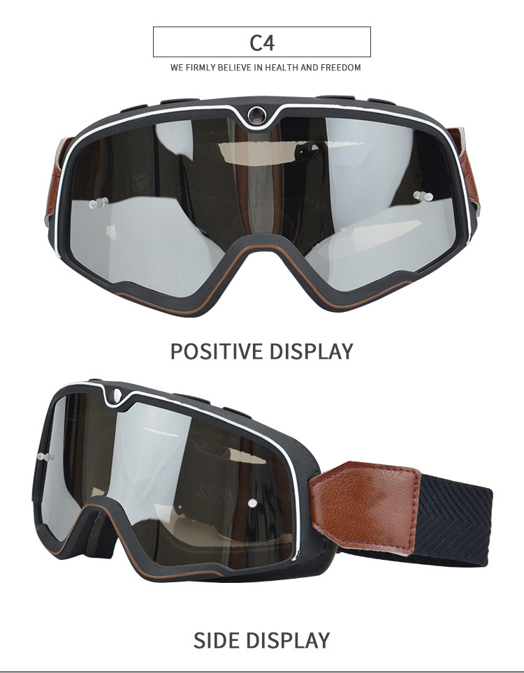 Fashion motorcycle speed reducing helmet goggles, high-definition windproof and dustproof off-road goggles_voghion.com