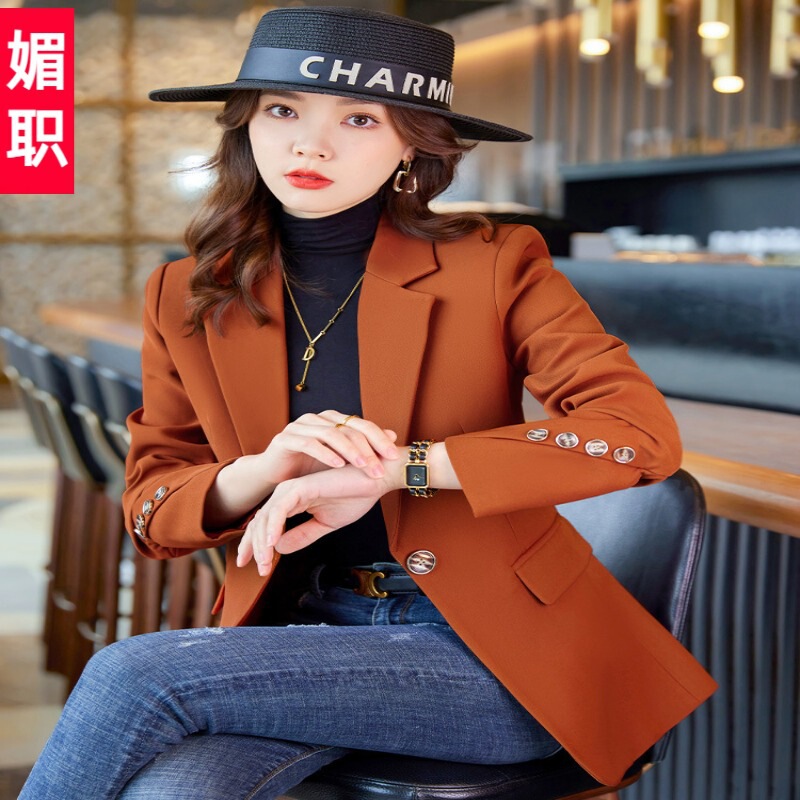 Blazer Women's Spring & Fall 2023 New High-End Casual Women's Slim Black Small Suit Top