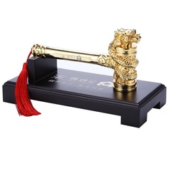 Wholesale set of supplies for the groundbreaking ceremony: decorative opening hammer, tablecloth, banner, and auspicious dragon head.