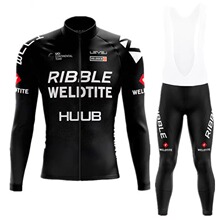 跨境专供冬季HUUB抓绒御寒骑行服自行车加绒保暖套装速滑服棒球服