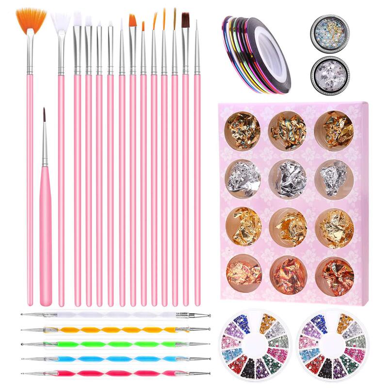 Nail painting pen Gold and Silver Line gold and silver foil paper acrylic diamond point drill pen sequins hollow jewelry suit