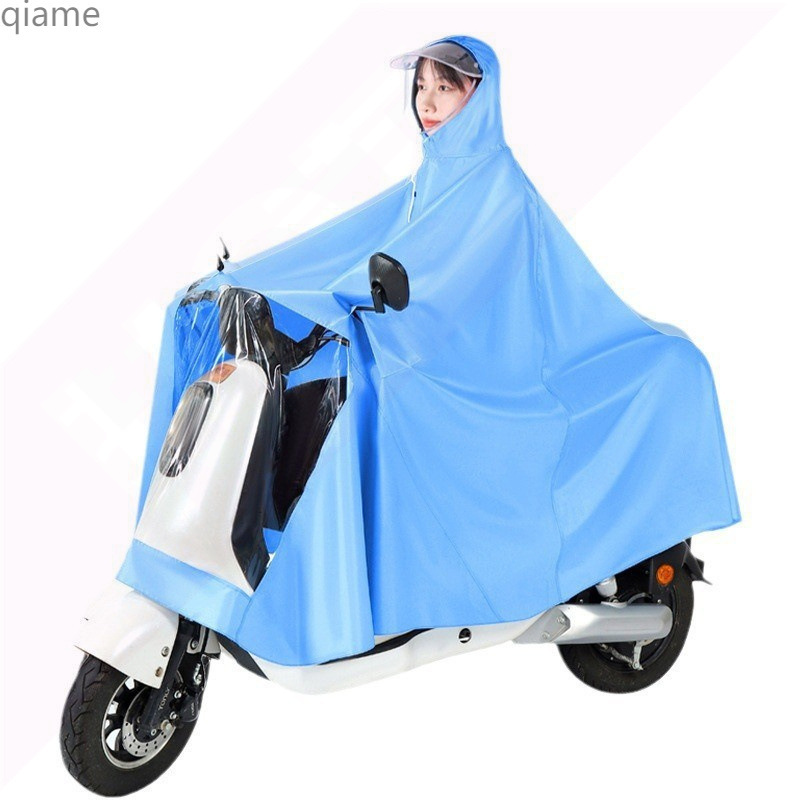 Electric Vehicle Motorcycle Raincoat, Thickened and Lengthened, Rainproof, Double-Person Full-Body Electric Vehicle Riding Poncho, Oxford Cloth Electric Vehicle Motorcycle Raincoat, Thickened and Lengthened, Rainproof, Double-Person Full-Body Electric Vehicle Riding Poncho, Oxford Cloth