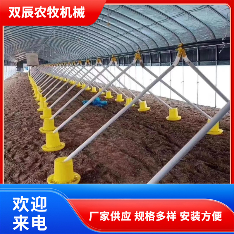 养鸭场自动化水线料线大棚肉鸭饲喂设备可定制长度养殖供水供料线
