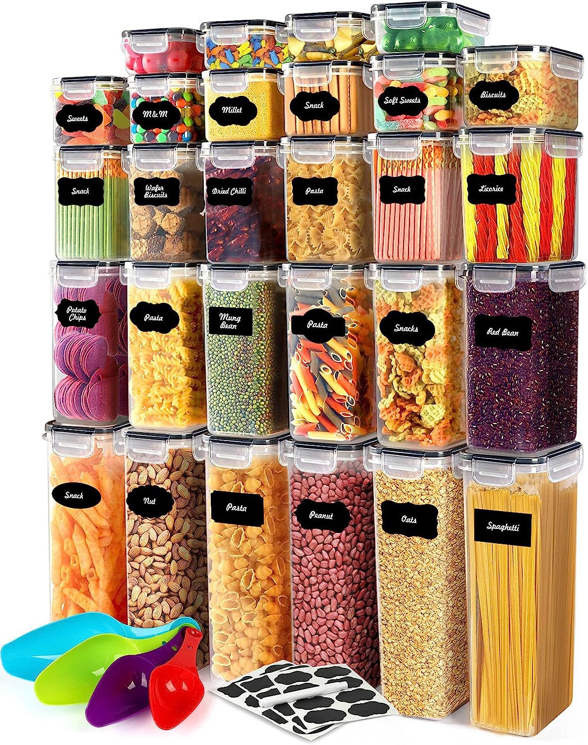 Transfronterizo en stock PP crisper sellado tarro refrigerador Cocina Comida tarro granos almacenamiento tarro snack almacenamiento