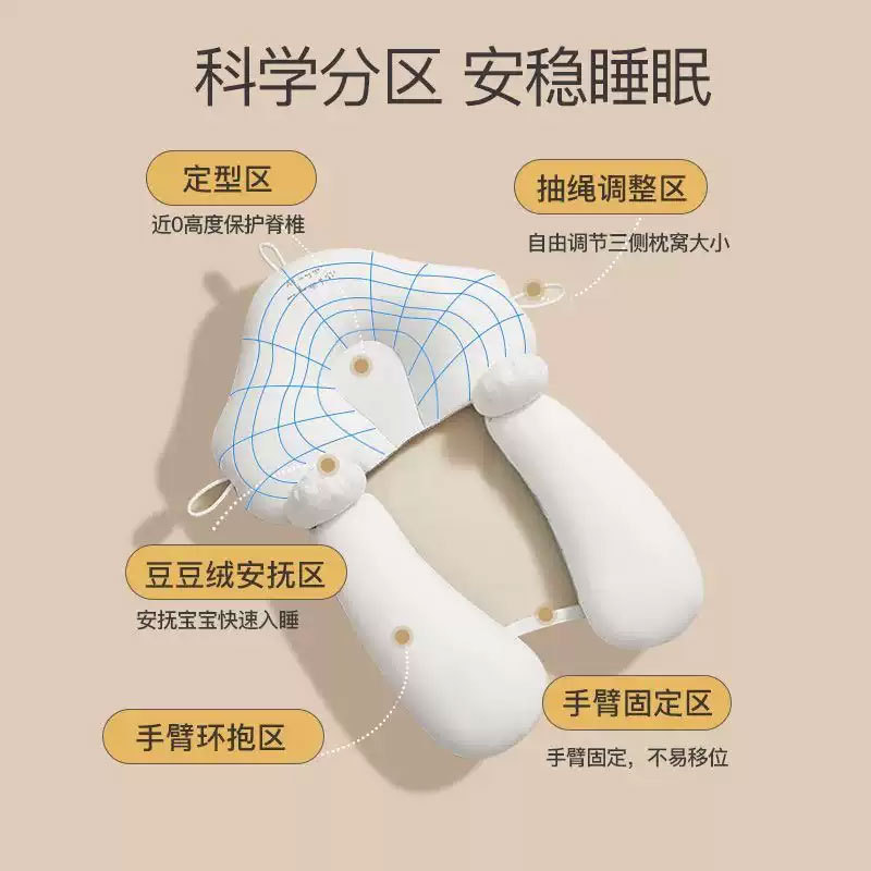 赤ちゃんの定型枕の神器新生児の赤ちゃんは抱きしめて枕をなだめて寝ます。|undefined