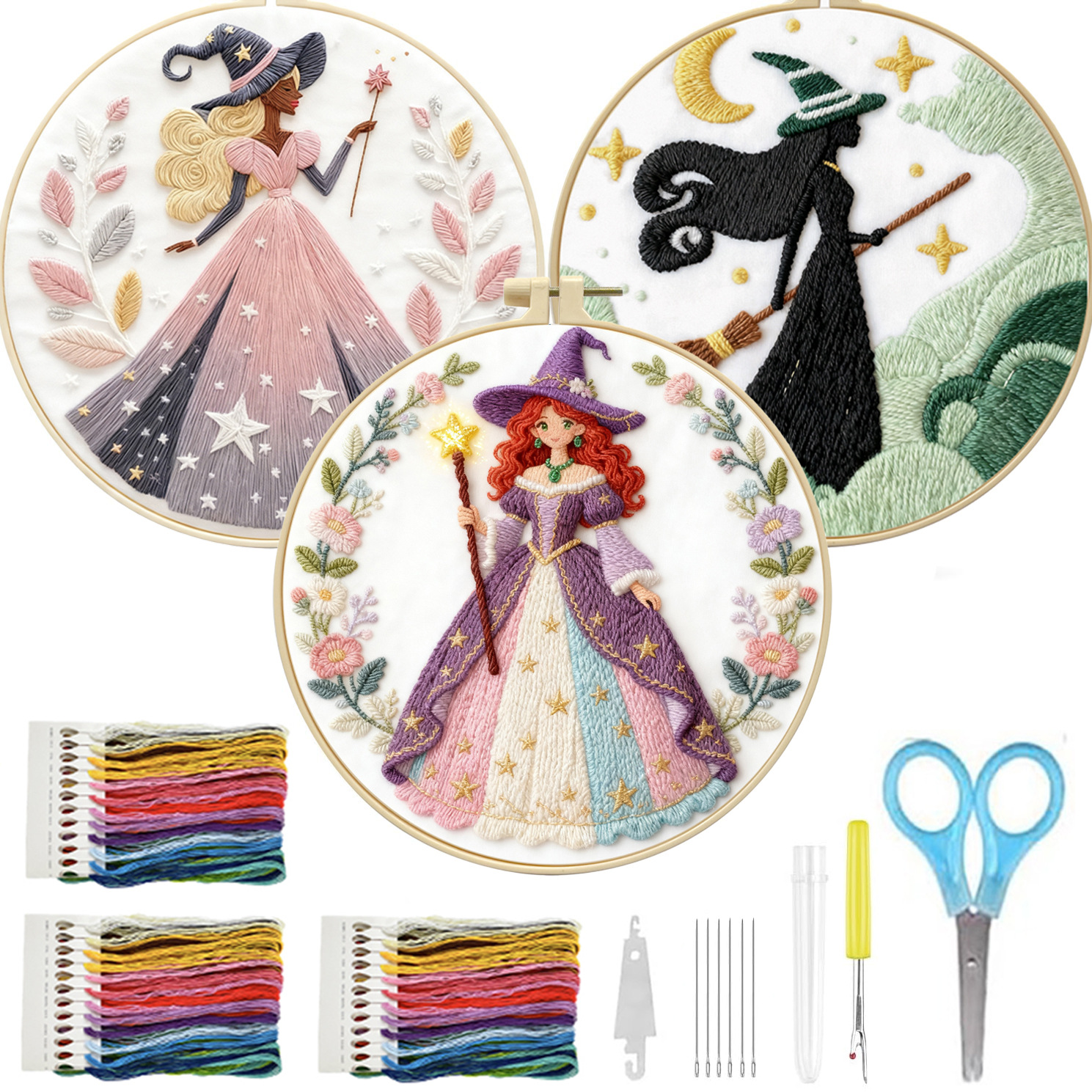 Nuevos productos transfronterizos DIY bordado material de tela artesanal paquete mágico genio creativo de aguja artesanal Inglés