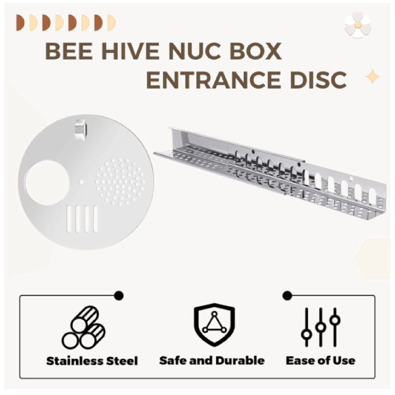 New Stainless Steel Multifunctional Stretch Nest Door Beehive Round Nest Door Bee Entrance and Exit Beekeeping Tools