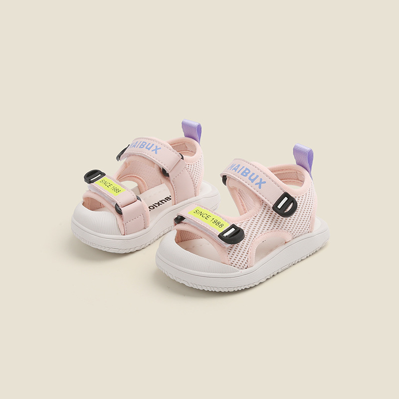 Maibu Bear Girls Toddler Shoes,Color Matching Baby Shoes,Summer Children's Sports Anti-collision Sandals,Boys'Baby Shoes