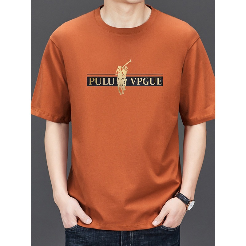 2025 Spring New Summer Versatile Solid Color T-Shirt, Simple and Trendy, Light Luxury Short-Sleeve, Comfortable and Breathable Pure Cotton for Young and Middle-Aged