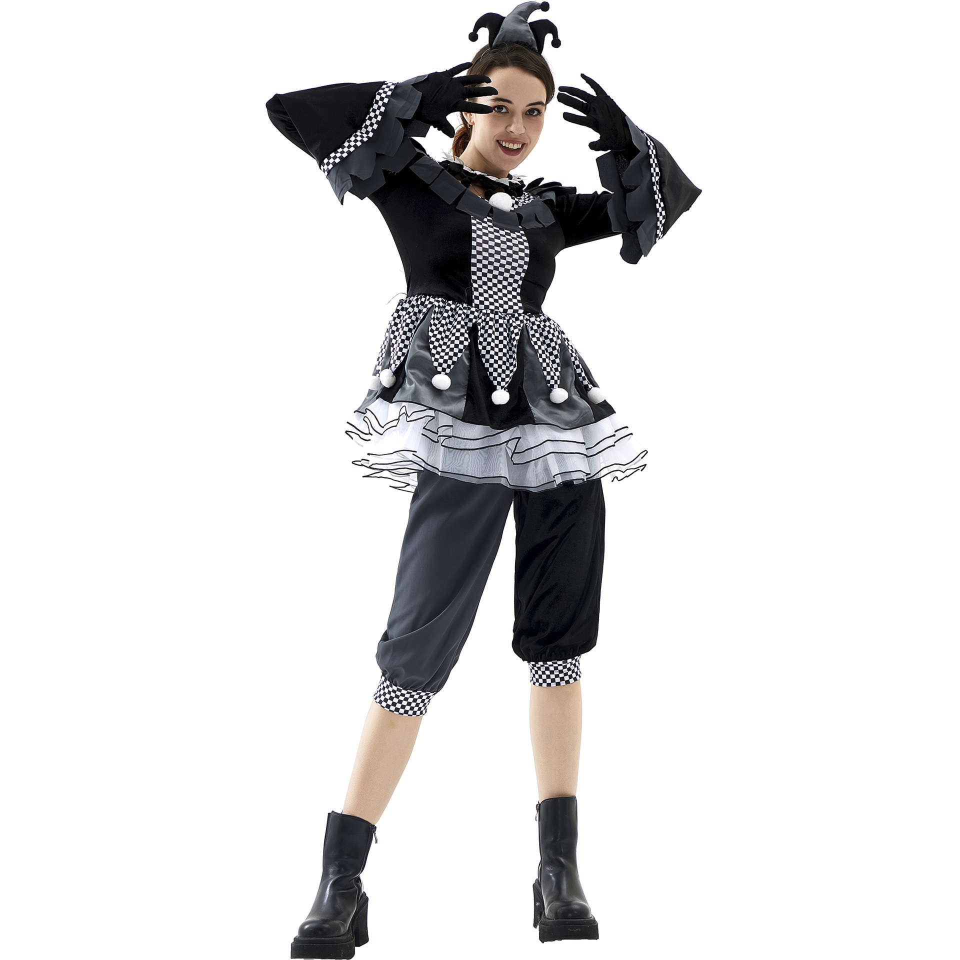 thumbnail image 1 of Disfraces de Halloween 2024 M-XL Disfraz de alma de payaso malvado de Halloween Cosplay de circo Muñeca vampiro europea y americana Payaso, 1 of 4
