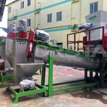 废旧塑料瓶拆包破碎清洗线，矿泉水瓶分拣脱标破碎漂洗脱水设备