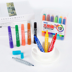 Double-headed marker with multiple color options, large-capacity oil-based marker, waterproof and non-fading, bulk supply