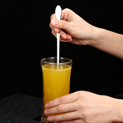 Creative stainless steel gourd handle ice spoon honey spoon long handle stirring spoon coffee spoon laser LOGO