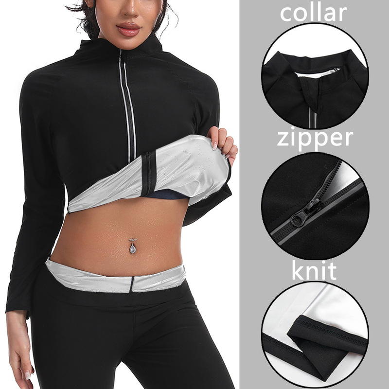 Sweat-popping Suit Women's Suit Running Sports Sweat Pants Sweat-popping Suit Abdominal Fitness Skinny Leg Sweat Pants Women's Tight High Waist