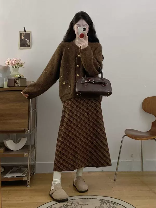 Демисезонный свитер-жакет, вязаный кардиган, стиль Chanel, большой размер