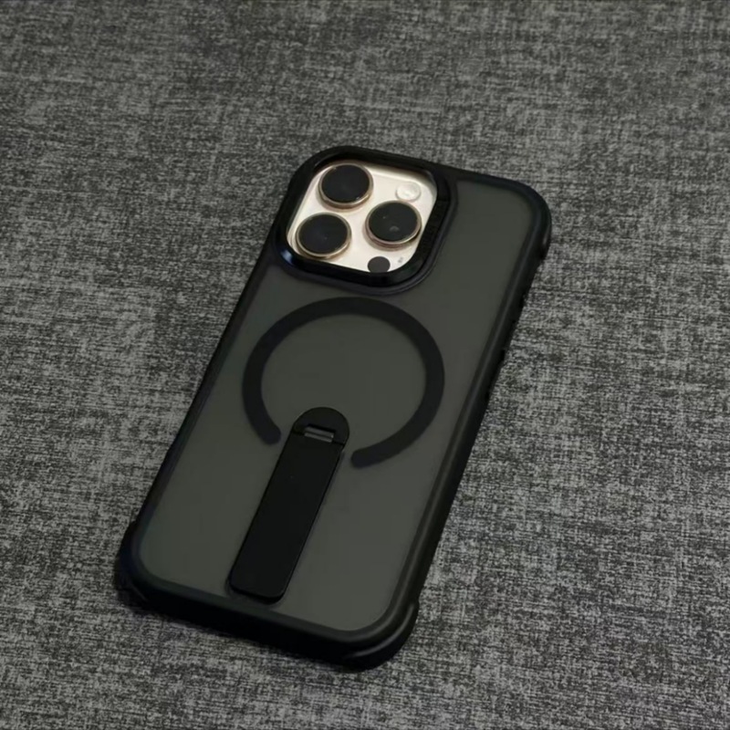 适用iPhone16promax站立式旋转磁吸支架手机壳苹果15肤感保护套14|undefined