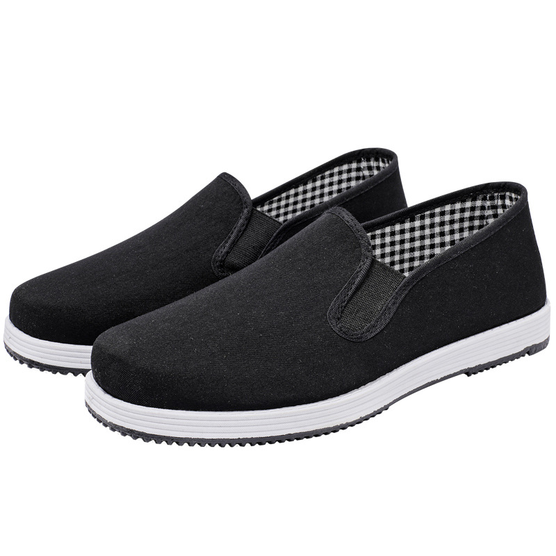 Procesamiento a medida viejos zapatos de tela de Beijing para hombres de otoño casuales zapatos de tela para hombres de trabajo lazanas zapatos de tela negra para mujeres