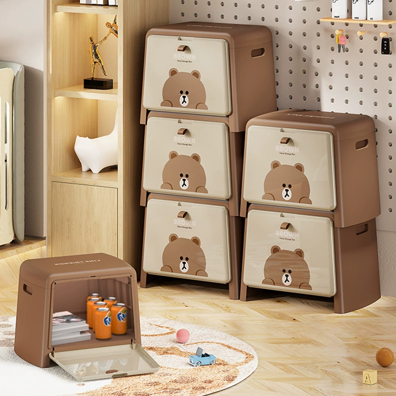 Многофункциональный складной табурет для хранения Brown Bear можно сидеть дома, табурет для хранения книг и мелочей, детский табурет, небольшой низкий табурет