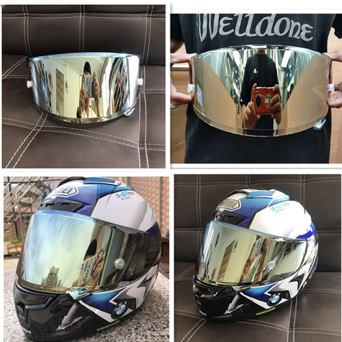 Suitable for SHOEI Z7 X14 RYD helmet electroplated lenses full-face Revo gold red silver blue black lenses anti-fog lenses