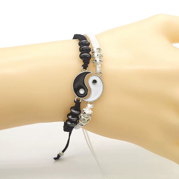 AliExpress cross-border exclusive for explosions alloy tai chi gossip hand-woven couple bracelet manufacturers hand rope wholesale