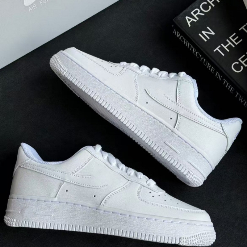 Putian Air Force One AF1 pure white sneakers, genuine leather and rubber, height-increasing casual shoes, 2026 summer collection, a popular item for cross-border sales Putian Air Force One AF1 pure white sneakers, genuine leather and rubber, height-increasing casual shoes, 2026 summer collection, a popular item for cross-border sales