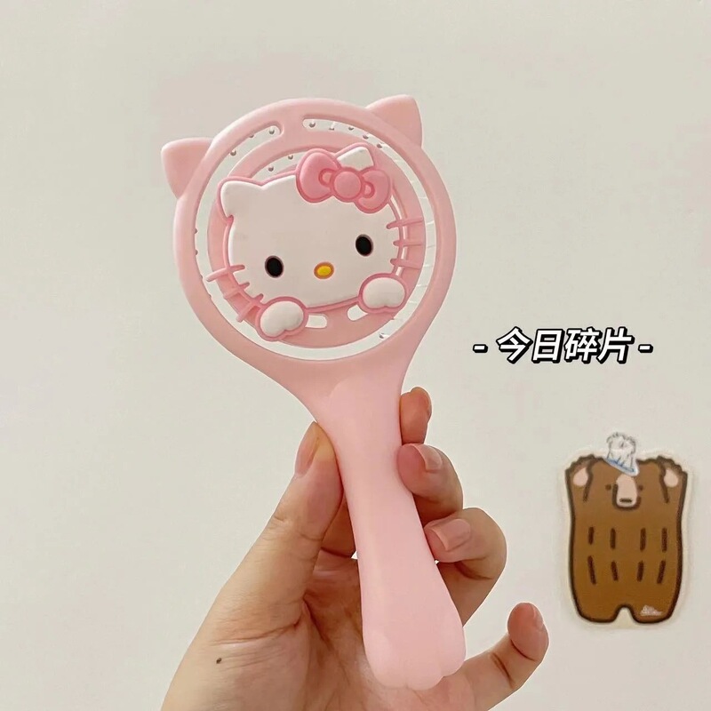 新しい kt かわいいスタイルふわふわ中空コームメイクアップマッサージポータブル高価値ウェットデュアルユース学生寮|undefined