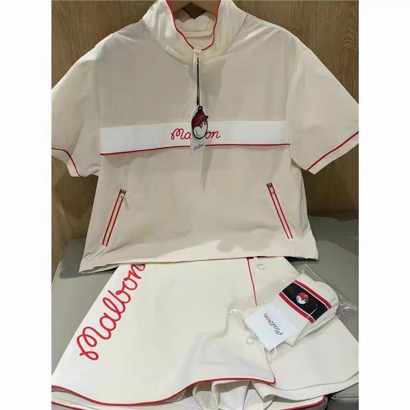 26 New Korean Malbon Golf Skirts Golf Fashionable Anti-Exposure Sports Casual Versatile Short Skirts