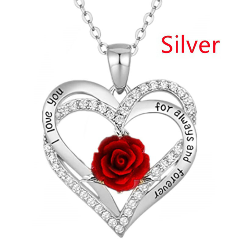 Heart-shaped Rose Necklace Image 3