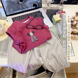 儿童背心套装2025夏季新款男童女童无袖背心套装中小童卡通两件套