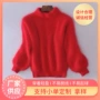 长袖跨境灯笼袖柔软毛衣