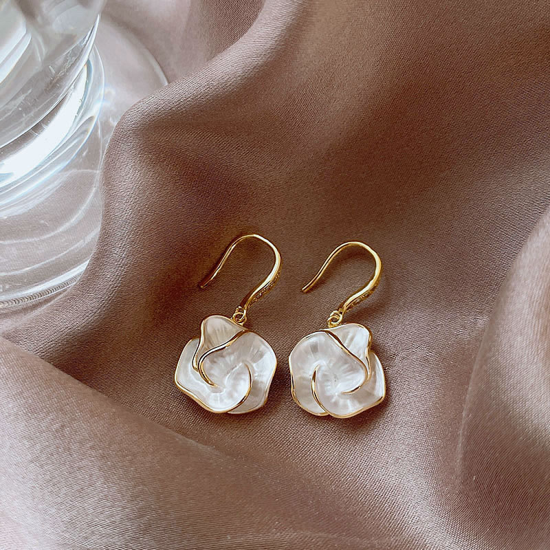208#Ear Hook-Gold-White