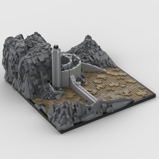 Moc-154661 Battle of the Deep Rudder Micro-Scale Iconic Scene 3127 Particle Number
