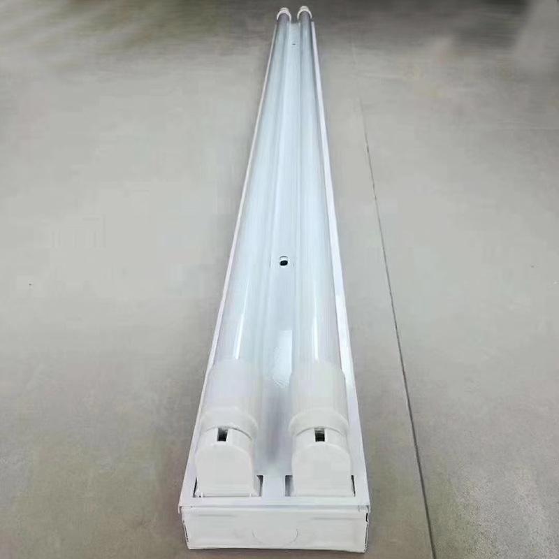 Lámpara fluorescente T8 solo tubo doble con cubierta engrosada 1,2 m conjunto completo de ahorro de energía fábrica supermercado almacén estacionamiento taller lámpara