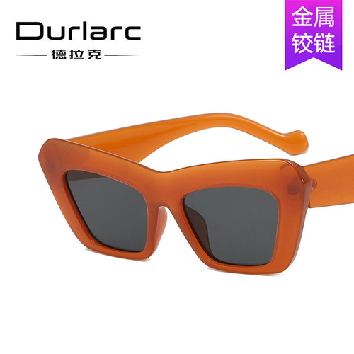 Cross-border European and American personalized triangle cat-eye sunglasses  new fashion ins Internet celebrity concave shape hip-hop sunglasses for women