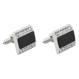 AliExpress Желаю новых творческих квадратных бриллиантовых циркониевых запонки на пуговицах Модные мужские французские запонки