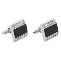 AliExpress Желаю новых творческих квадратных бриллиантовых циркониевых запонки на пуговицах Модные мужские французские запонки
