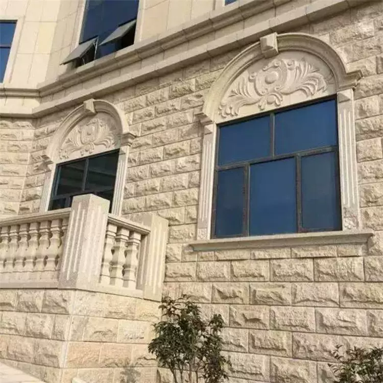 建筑工程光面黄金麻石材花岗岩石英石铺地广场室外景观锈别墅外墙