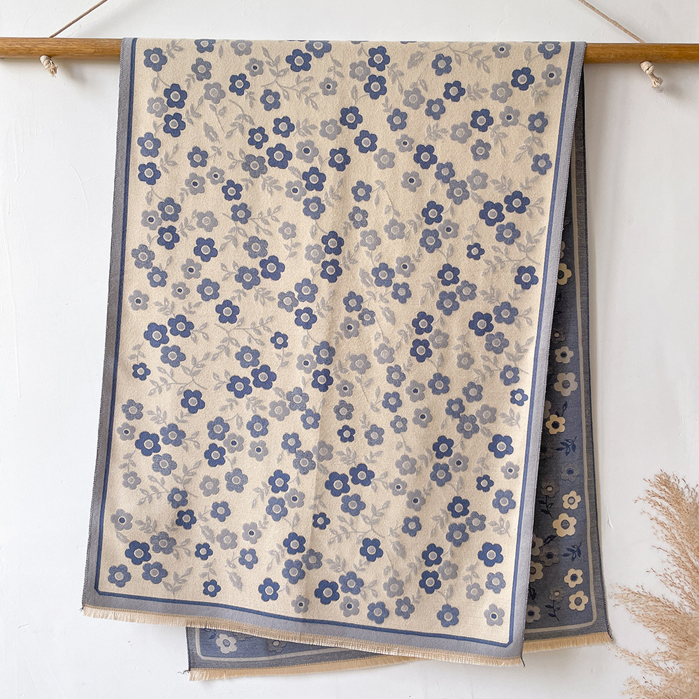 Otoño e Invierno 2023 retro de moda impreso elegante bufanda de cachemira bufanda caliente de viaje exterior chal