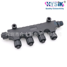防水M12连接器 5芯  一出五T型连接器 NMEA 2000船舶连接器
