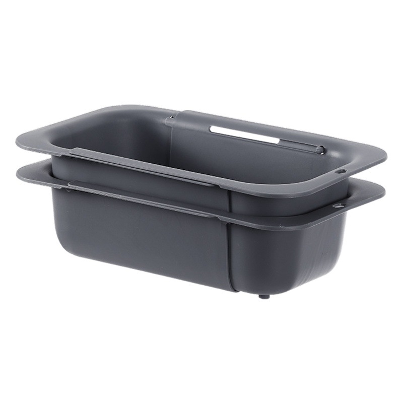 Cesta de drenaje de plástico multifuncional para el hogar retráctil engrosada cesta de almacenamiento de cocina grande cesta de drenaje de lavado de verduras rectangular