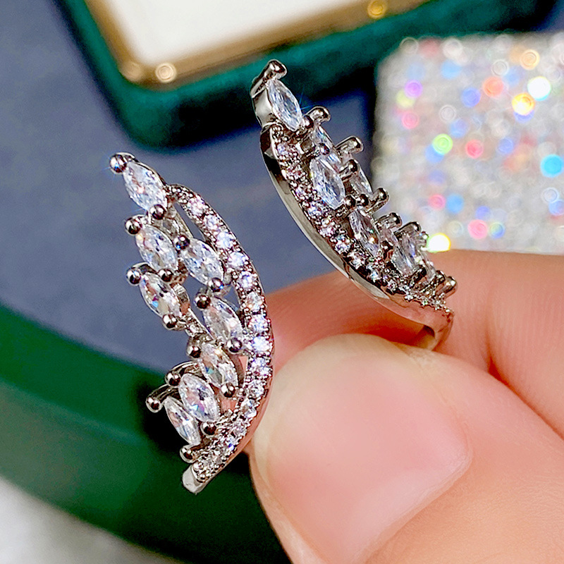 Sieraden set ring en oorbellen engelenvleugels verstelbaar dames_voghion.com