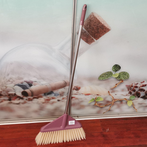 Manufacturer plastic broom dust removal broom long handle sanitation broom household single broom extended soft bristle broom wholesale