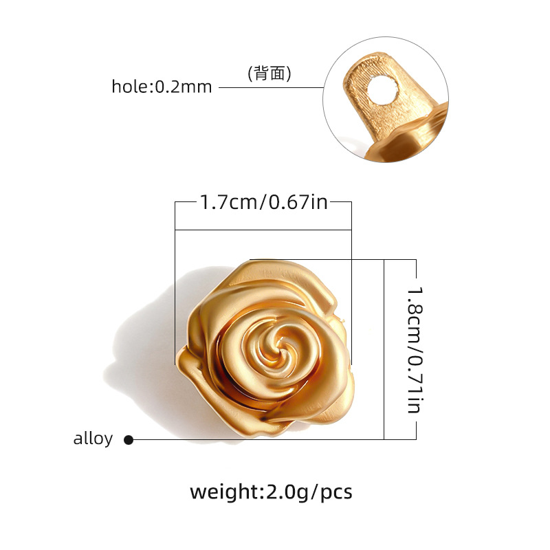 Nuevos botones de trajes de baño de playa transfronterizos metal dorado botones decorativos irregulares DIY accesorios de ropa maleta