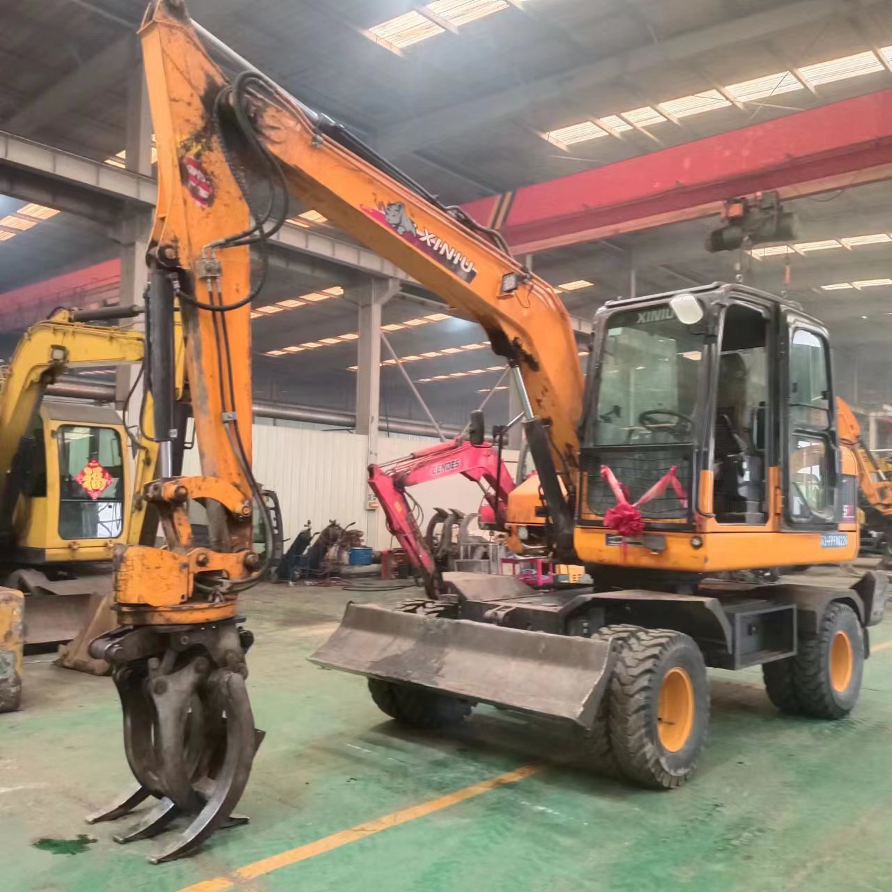 犀牛85 二手轮式抓木机夹木机价格 固定式电驱动抓料机 可置换