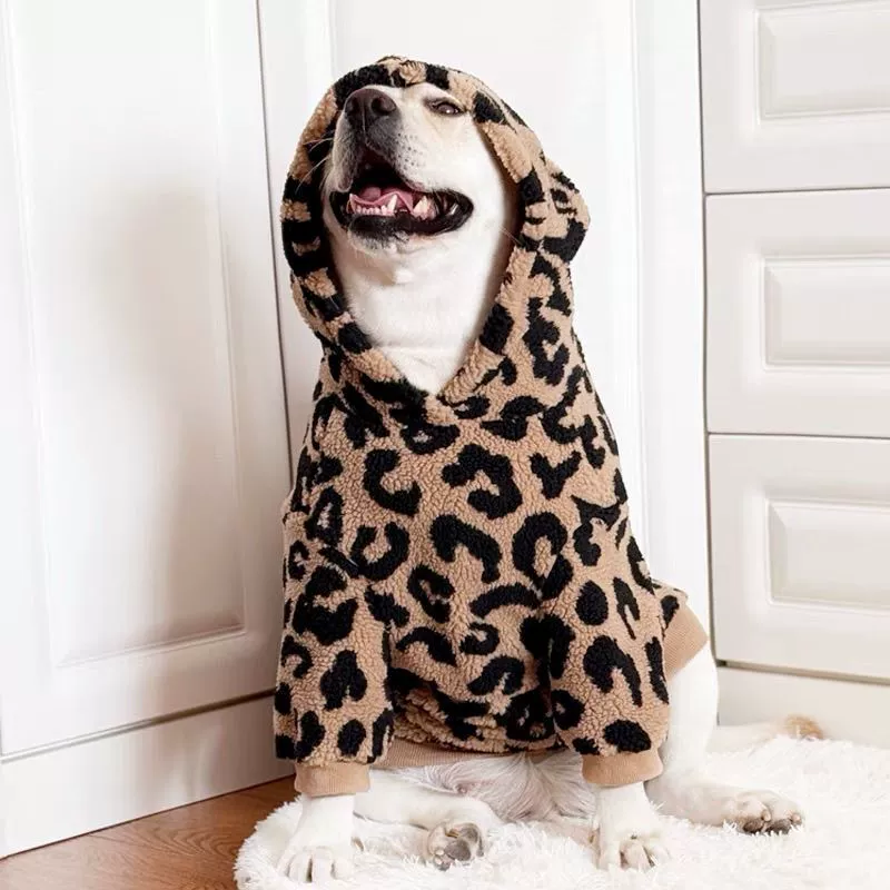 Лабрадорский золотистый ретривер зимняя теплая одежда овечья овечья шерсть большая собачья одежда кошка