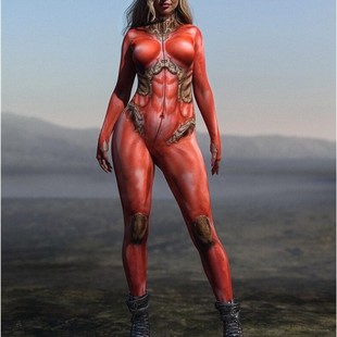 European and American New Halloween New Products Funny Special-Shaped Bodysuit 3D Digital Printing Adult Cos One-Piece Costume