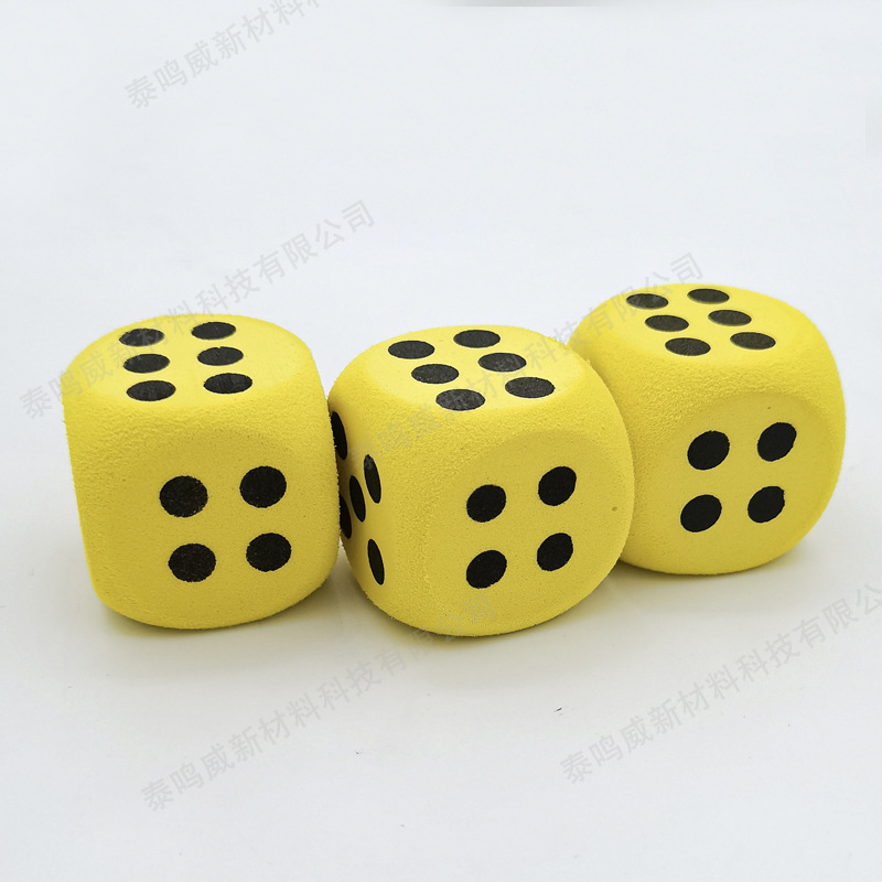 Color al por mayor 38mm redondeado Eva molienda dados de espuma DIY creativo ángulo recto dados de espuma EVA dados