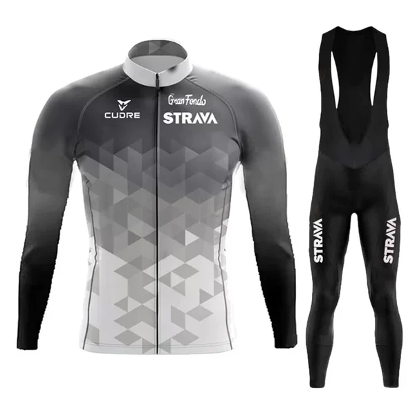 2024 Cross-Border Quick-Drying Cycling Clothing Strava Spring and Summer Quick-Drying Bicycle Road Bike Long-Sleeved Suit Cycling Clothing