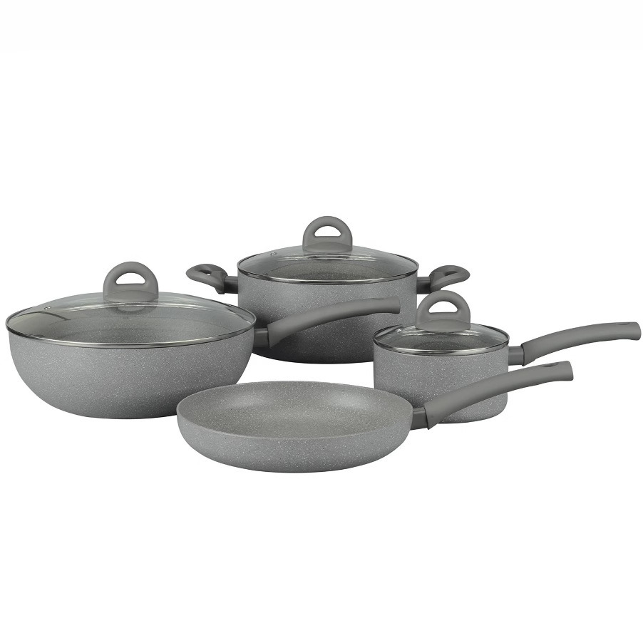 Yipinhong Luz de lujo de cuatro piezas de piedra maifan pequeño humo antiadherente olla de sopa olla sartén regalo olla traje transfronterizo