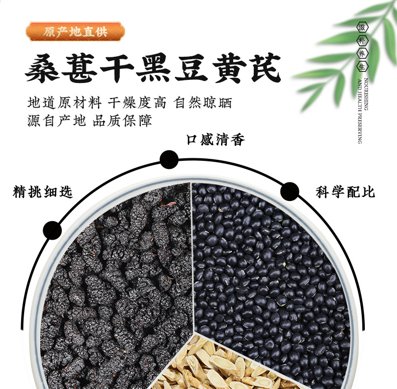 Black Bean Goji Yam Herbal Tea Blend Hei Dou Gou Qi Shan Yao 125g Daily Wellness Infusion overview